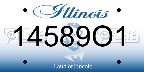 14589O1 Illinois License Plate