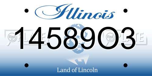 14589O3 Illinois License Plate