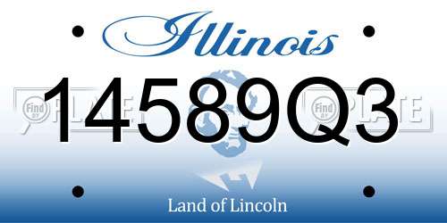 14589Q3 Illinois License Plate