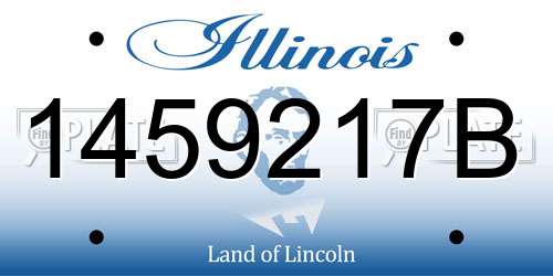 1459217B Illinois License Plate