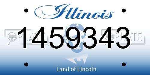 1459343 Illinois License Plate