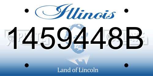 1459448B Illinois License Plate