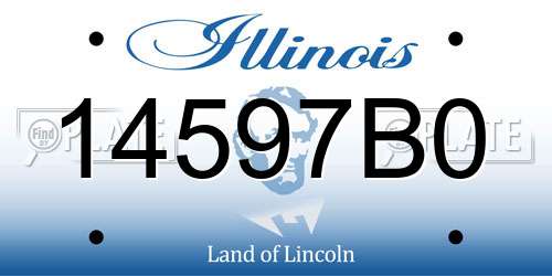 14597B0 Illinois License Plate