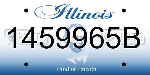 1459965B Illinois License Plate