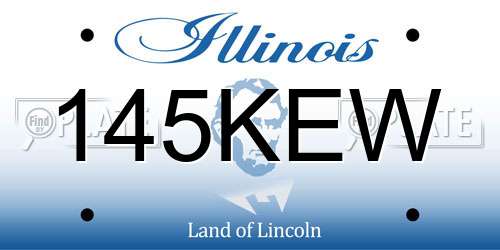 145KEW Illinois License Plate
