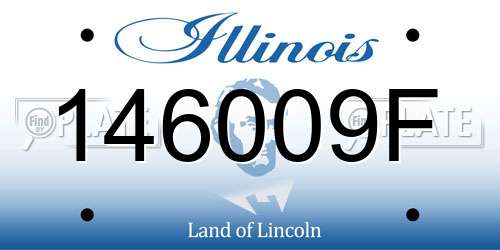 146009F Illinois License Plate