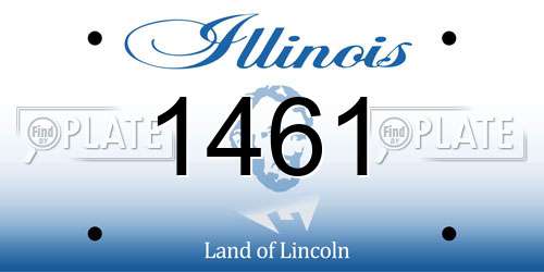 1461 Illinois License Plate