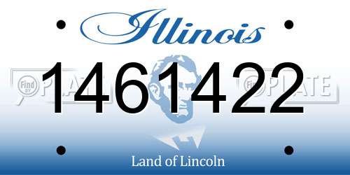 1461422 Illinois License Plate