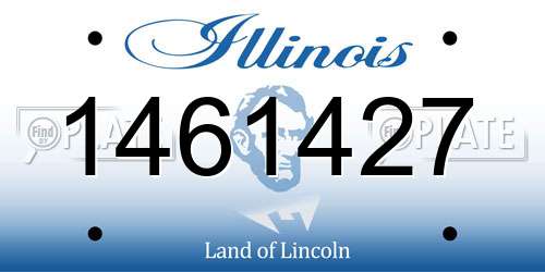 1461427 Illinois License Plate