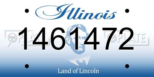 1461472 Illinois License Plate