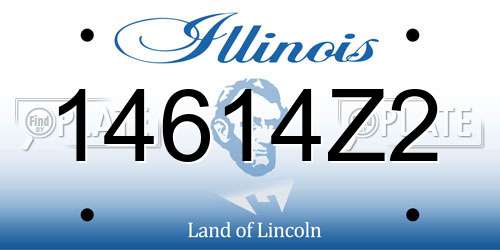 14614Z2 Illinois License Plate