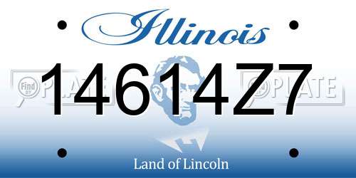 14614Z7 Illinois License Plate