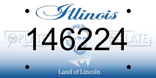146224 Illinois License Plate