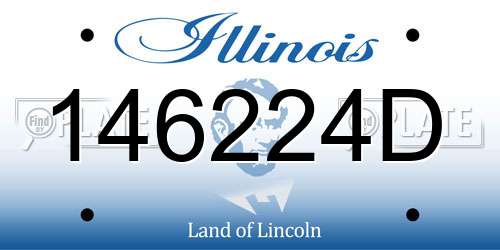 146224D Illinois License Plate