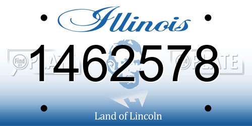 1462578 Illinois License Plate