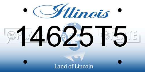 14625T5 Illinois License Plate