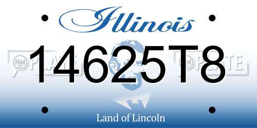 14625T8 Illinois License Plate