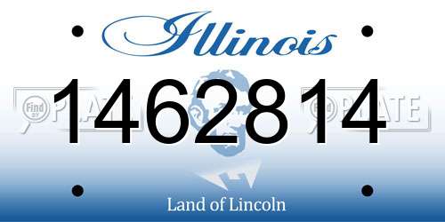 1462814 Illinois License Plate