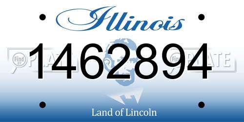 1462894 Illinois License Plate