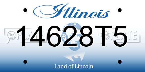 14628T5 Illinois License Plate