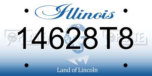 14628T8 Illinois License Plate