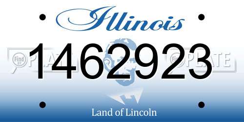 1462923 Illinois License Plate
