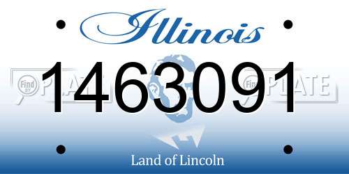 1463091 Illinois License Plate