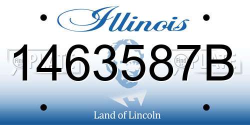 1463587B Illinois License Plate