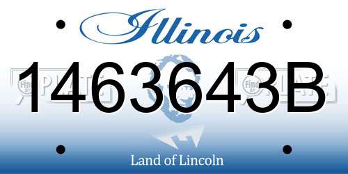 1463643B Illinois License Plate