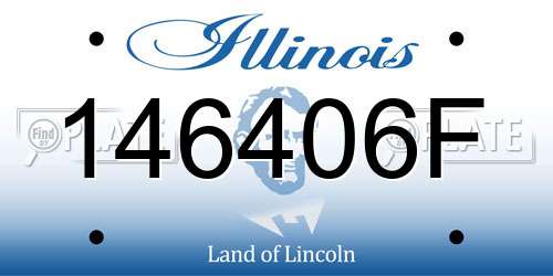 146406F Illinois License Plate