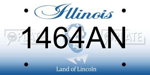 1464AN Illinois License Plate