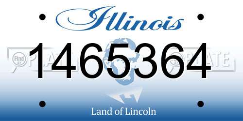 1465364 Illinois License Plate