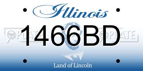 1466BD Illinois License Plate