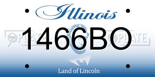 1466BO Illinois License Plate