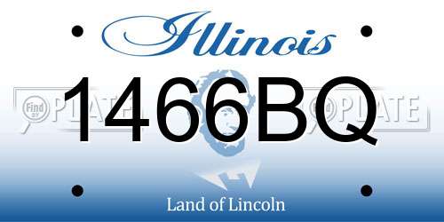 1466BQ Illinois License Plate
