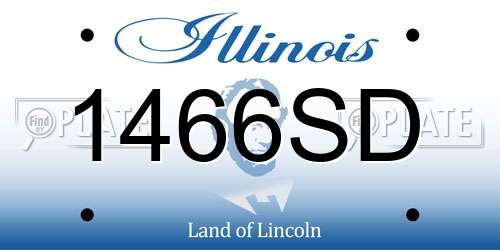 1466SD Illinois License Plate