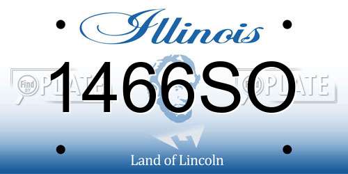 1466SO Illinois License Plate