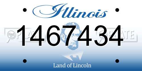 1467434 Illinois License Plate