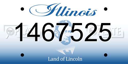 1467525 Illinois License Plate