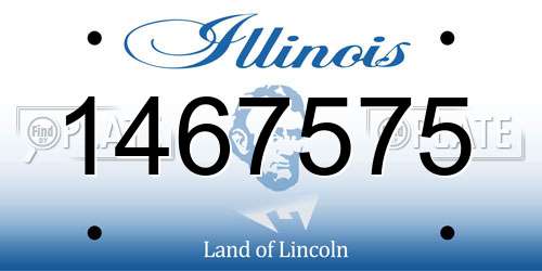 1467575 Illinois License Plate