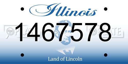 1467578 Illinois License Plate