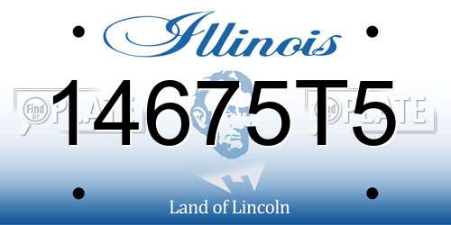 14675T5 Illinois License Plate