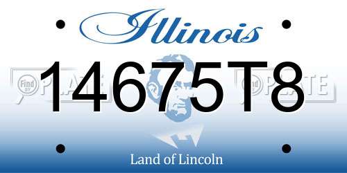 14675T8 Illinois License Plate