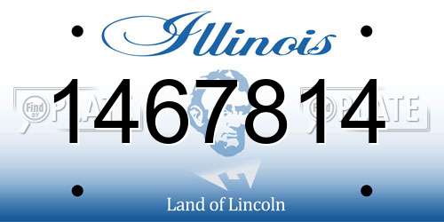 1467814 Illinois License Plate