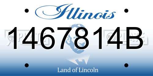 1467814B Illinois License Plate
