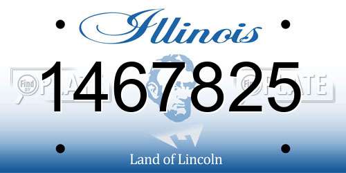 1467825 Illinois License Plate