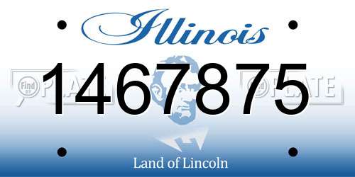 1467875 Illinois License Plate