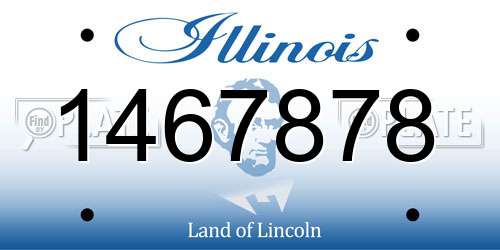1467878 Illinois License Plate