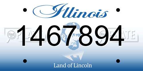 1467894 Illinois License Plate