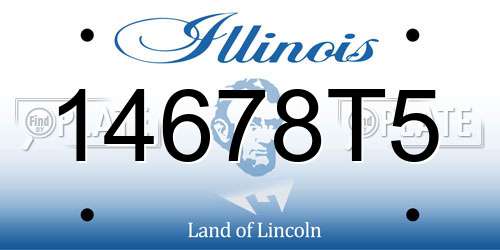 14678T5 Illinois License Plate
